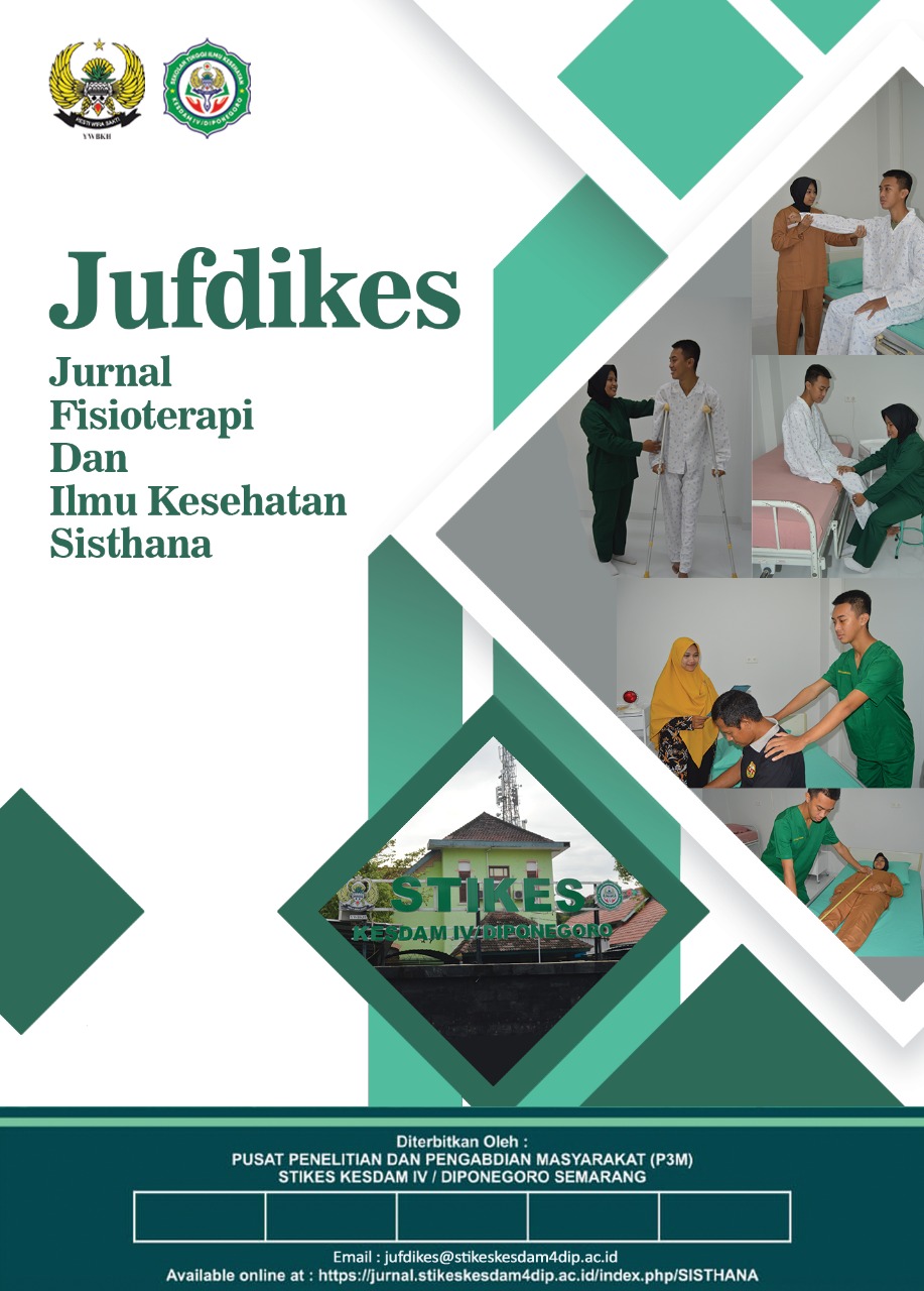 					View Vol. 8 No. 2 (2026): Juli : Jurnal Fisioterapi dan Ilmu Kesehatan Sisthana (on Progress)
				